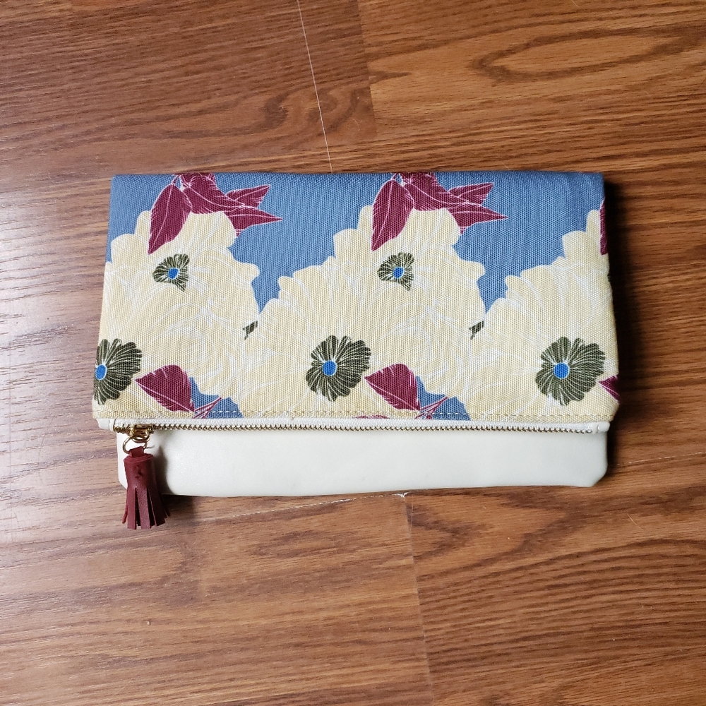 Rachel Pally Yellow and Blue Clutch